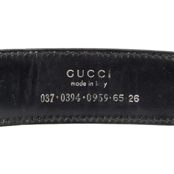 Gucci G Buckle Belt Size 65 and 26 Black Leather - Picture 5 of 8